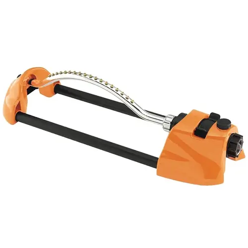 Dramm 15002 Oscillating Sprinkler, Orange, 1110 to 3000 sq-ft, Pop-Up Nozzle Trajectory, Spray Nozzle, Brass/Zinc Dramm 15002 Oscillating Sprinkler, Orange, 1110 to 3000 sq-ft, Pop-Up Nozzle Trajectory, Spray Nozzle, Brass/Zinc