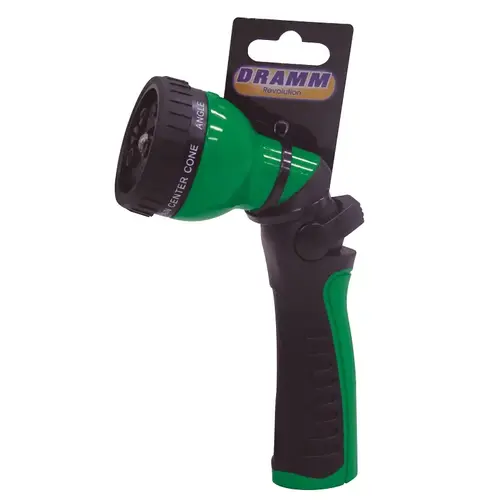 Dramm 24504 9-Pattern Hose Nozzle, TPE/Zinc, Green