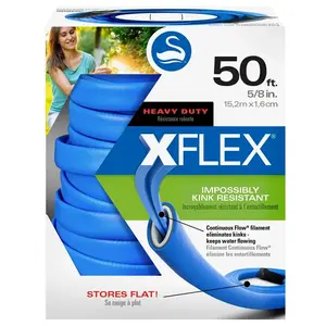 Swan CSNXF58050 Xflex Heavy-Duty Hose, 5/8 in, 50 ft L