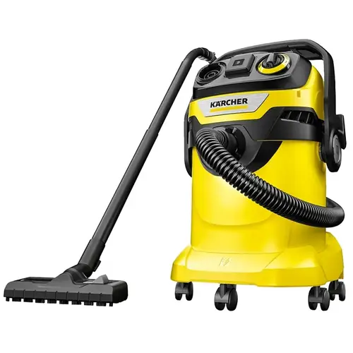 Karcher Wet and Dry Vacuum Cleaner, 6.3 gal, 73 dB, Flat Pleated, 1100 W, 120 V, Yellow Karcher Wet and Dry Vacuum Cleaner, 6.3 gal, 73 dB, Flat Pleated, 1100 W, 120 V, Yellow