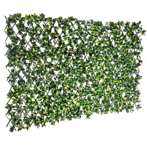 Priva Hedge Willow Trellis with Gardenia Leaves Brown