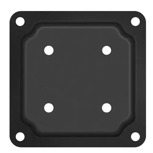 Wood Post Connector Plate, 4 x 4 in Column/Post, Steel, Black