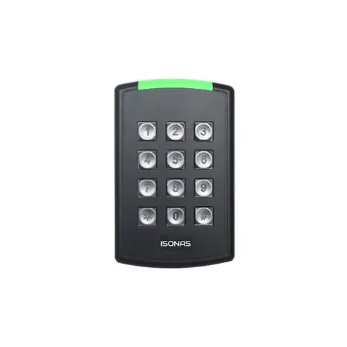 Pure IP, Wiegand MCT Reader with Keypad, Wall Mount, Single Gang, 12 Key, 125khz, 13.56 MHz, 8 Wire Pigtail, Indicating LED's, Tamper Detection, Backlit Keypad, 5-16VDC, IP55, FCC, IC, CE, Black Pure IP, Wiegand MCT Reader with Keypad, Wall Mount, Single Gang, 12 Key, 125khz, 13.56 MHz, 8 Wire Pigtail, Indicating LED's, Tamper Detection, Backlit Keypad, 5-16VDC, IP55, FCC, IC, CE, Black
