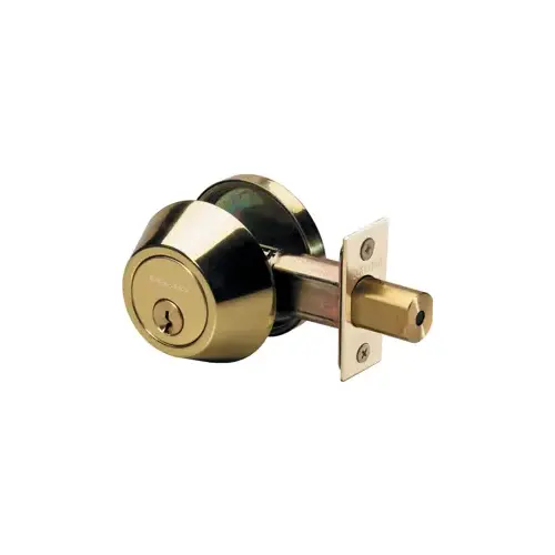Single Cylinder Deadbolt Polished Brass