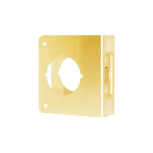 Door Wrap 2-3/8" Backset, 1-3/8" Door, 4" W x 4-5/16" H, 2-1/8" Hole, Indent Latch Prep, 605/US3 Polish Brass