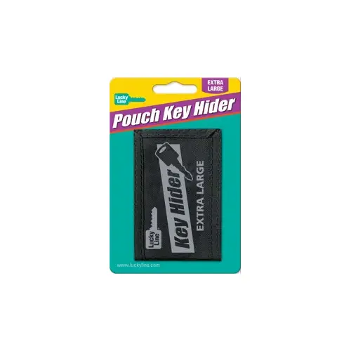 X-Large Velcro Pouch Key Hider, Black 1/Card