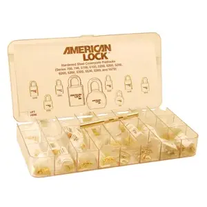 American Lock ASK8 Pin Tumbler Service Kit, Deep Storage Compartments and Sealing Cover, Pin Refills may be Ordered Seperately Pin Tumbler Pinning Kit Brass