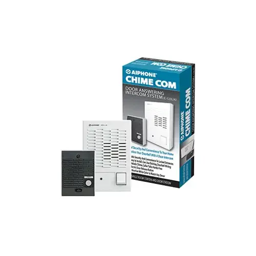 ChimeCom Series Surface Mount 1-Channel Audio Intercom with Weather Resistant, White - Black Multi-Colored ChimeCom Series Surface Mount 1-Channel Audio Intercom with Weather Resistant, White - Black Multi-Colored
