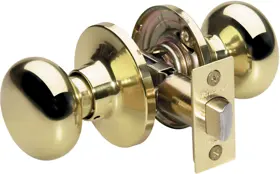 Master Lock Passage Door Knob Polished Brass Right or Left Handed Polished Brass BCO0403