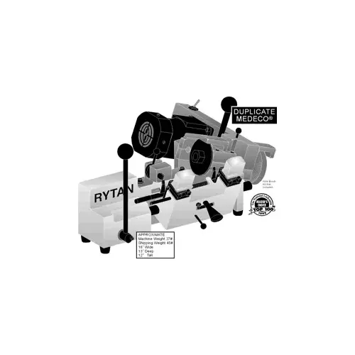 Universal Semi-Automatic Key-Duplicating Machine with Medeco Capability Universal Semi-Automatic Key-Duplicating Machine with Medeco Capability