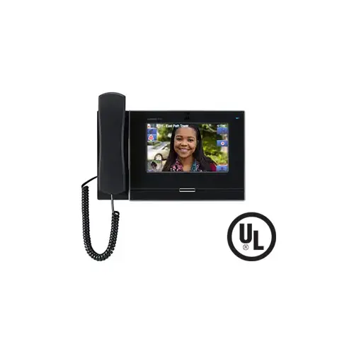 IX Series Surface Mount 1-Channel IP Video Master Station Intercom with Handset, Black