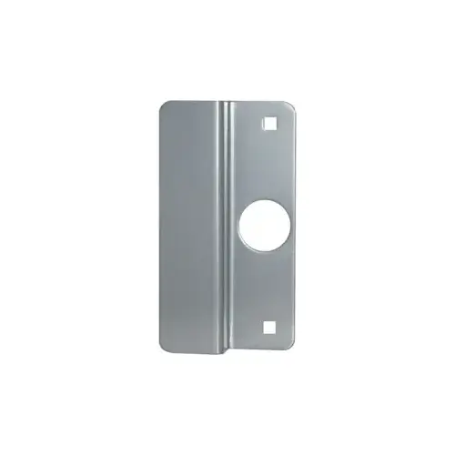 2-5/8" x 6-1/2" Latch Protector for Center Hung Outswing Aluminum Doors 1-3/8" Offset Silver Coated Finish 2-5/8" x 6-1/2" Latch Protector for Center Hung Outswing Aluminum Doors 1-3/8" Offset Silver Coated Finish