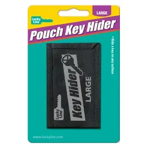 LUCKY LINE 91401 Large Velcro Pouch Key Hider, Black 1/Card