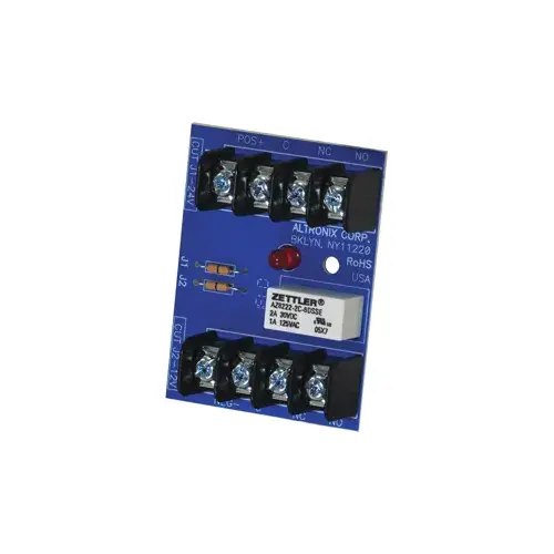 Relay Module, 6/12/24VDC Operation at 30mA Draw, DPDT Contacts Rated at 1A/120VAC or 2A/28VDC