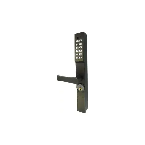 DL1200 Series Trilogy Narrow Stile Digital Aluminum Door Retrofit Outside Lever Trim Oil Rubbed Dark Bronze