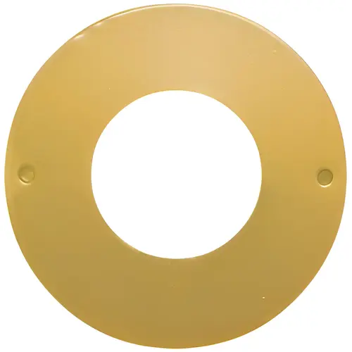 Cylinder Plate 2-5/8" Outside Diameter, Cylinder Hole 1-1/4" Diameter, 605/US3 Bright Brass Plated
