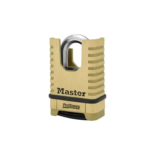 Resettable Shrouded Brass Padlock Boxed Resettable Shrouded Brass Padlock Boxed
