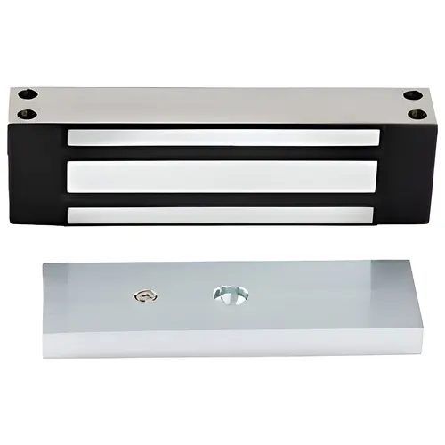 600 Pound Weatherproof Maglock Satin Stainless Steel Finish 600 Pound Weatherproof Maglock Satin Stainless Steel Finish