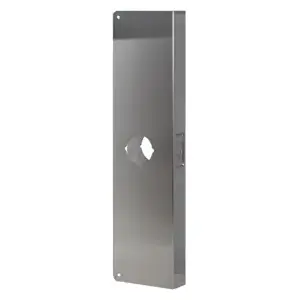 Don Jo 20-S-CW Door Wrap 2-3/4" Backset, 1-3/4" Door, 5-1/8" W x 20" H, 2-1/8" Hole Centered, Indent Latch Prep, 630/US32D Stainless Steel