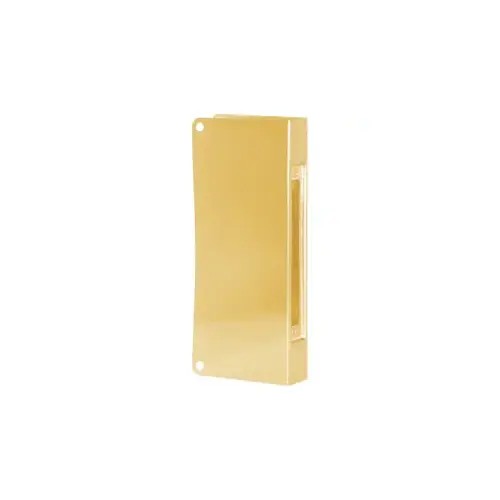 Mortise Lock Door Wrap with Blank Sides & Door Edge Recess Cut Out (8" x 1-1/4"), 5" x 12" H, 605/US3 Polished Brass Mortise Lock Door Wrap with Blank Sides & Door Edge Recess Cut Out (8" x 1-1/4"), 5" x 12" H, 605/US3 Polished Brass