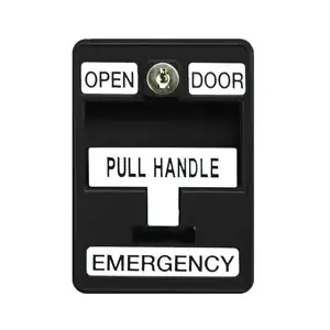 Dortronics 6510/BK-S35 Emergency Pull Station - Black with Two SPDT (Form C) Switches