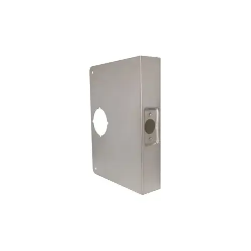Door Wrap 5" Backset, 1-3/4" Door, 6-1/2" W x 9" H, 2-1/8" Hole, Indent Latch Prep, 630/US32D Stainless Steel