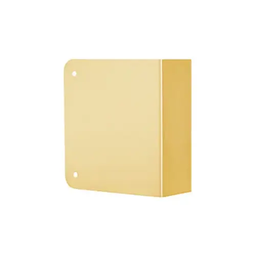 Blank Door Wrap 1-3/4" Door, 4-1/4" W x 4-1/2" H, 605/US3 Polish Brass