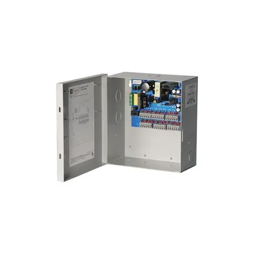 DC CCTV Power Supply, 115VAC 60Hz at 1.5A or 230VAC 50Hz at 0.75A Input, 18 PTC Protected Class 2 Outputs 12VDC at 5A Max Total Current, Grey Enclosure DC CCTV Power Supply, 115VAC 60Hz at 1.5A or 230VAC 50Hz at 0.75A Input, 18 PTC Protected Class 2 Outputs 12VDC at 5A Max Total Current, Grey Enclosure