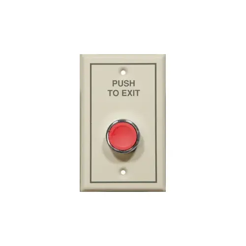 2000 Series Push Button, Beige Single Gang, Shrouded Button, 12/24VAC