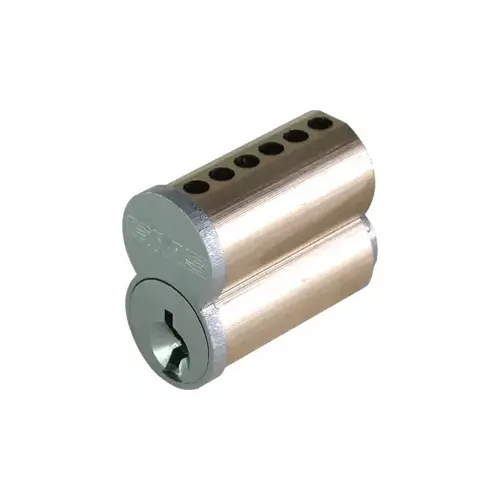 7 Pin Small Format Interchangeable Green Core with Best A Keyway Satin Brass Finish