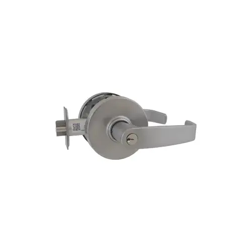 Storeroom / Closet Lever Lock Grade 1 with L Lever and L Rose with Large Format IC Prep Less Core and ASA Strike Satin Chrome Finish Storeroom / Closet Lever Lock Grade 1 with L Lever and L Rose with Large Format IC Prep Less Core and ASA Strike Satin Chrome Finish