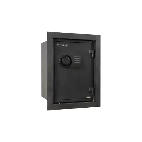 Wall Safe 1 Hour Fire, Black Granite Door, ESL5LP Electronic Lock, 106lb