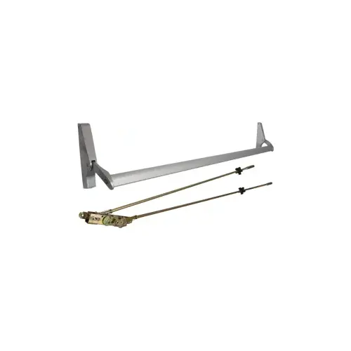 CVR Concealed Vertical Rod Exit Device, Crossbar Fits Narrow Stile Glass Doors, 48" Crossbar, Less Trim, Anodized Aluminum/689