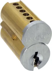 Falcon Lock SFIC Core 6 Pin Uncombinated Best Prep DD Keyway Uses Spring Cover (6-Pin A12639-001-00) US26D/626 Satin Chrome C646-DD626