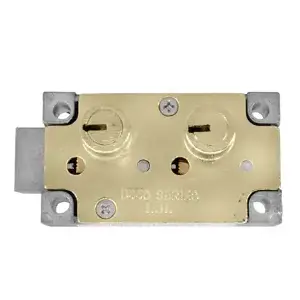 Bullseye B440-BR4-LH Double Small Nose Brass Safety Deposit Lock, #4 Guard Key Left Hand