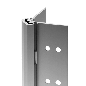 Select Products Limited SL11-95-CL-HD600 ATW-12 180-DEGREE ATW-12, Accessible Through-Wire Power Transfer, 12 Wire, Full Mortise Heavy Duty Geared Continuous Hinge, No Door Inset, Flush Mount, 95", ATW 52-5/8" Centerline From Top of Hinge, 180-Degree Door Opening Cover Plate, Up to 600lbs, High Frequency, 628/US28/CL Clear Anodized