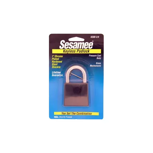 K500 3/4 Padlock, Keyed Different Key, 5/16 in Dia Shackle, 1 in H Shackle, Steel Shackle, Solid Brass Body Black K500 3/4 Padlock, Keyed Different Key, 5/16 in Dia Shackle, 1 in H Shackle, Steel Shackle, Solid Brass Body Black