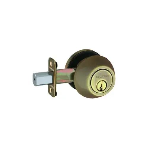 Single Cylinder Deadbolt, 5-Pin C Keyway KA4, Adjustable Bolt 2-3/8 to 2-3/4 Backset, Grade 3, 609/US5 Antique Brass Single Cylinder Deadbolt, 5-Pin C Keyway KA4, Adjustable Bolt 2-3/8 to 2-3/4 Backset, Grade 3, 609/US5 Antique Brass