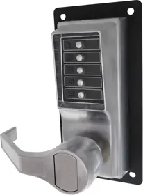 Kaba Access LP1000 Series Mechanical Pushbutton Exit Trim Satin Chrome LLP1010-26D-41