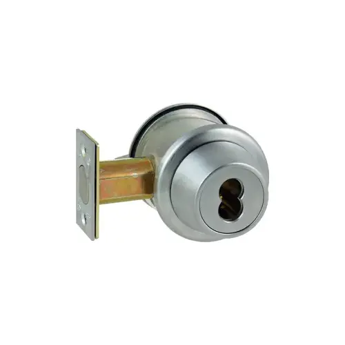 8T Series 2-3/4" Backset 7 Pin Single Cylinder Deadbolt Standard Strike Less Core Satin Chrome Finish 8T Series 2-3/4" Backset 7 Pin Single Cylinder Deadbolt Standard Strike Less Core Satin Chrome Finish