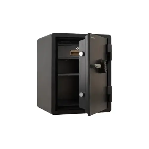 IMPORTED U.L. LISTED 1HR FIRE SAFE, 1 SHELF, 1 KEY LOCKING DRAWER, E5LP ELECTRONIC LOCK twotone