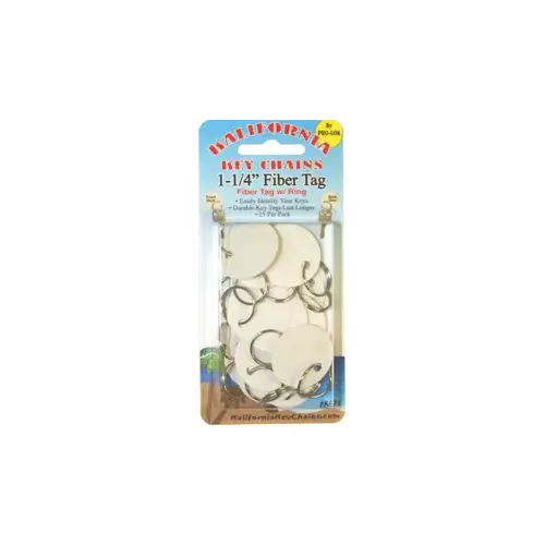 1-1/4" Fiber Tag 15/Card Assorted 1-1/4" Fiber Tag 15/Card Assorted