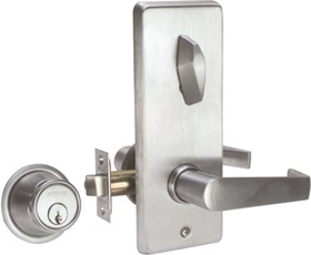 Schlage Commercial S210PD SAT 626 S200 Series Interconnected Entry Single Locking Saturn Lever C Keyway with 16-481 Latch 10-109 Strike Satin Chrome Finish