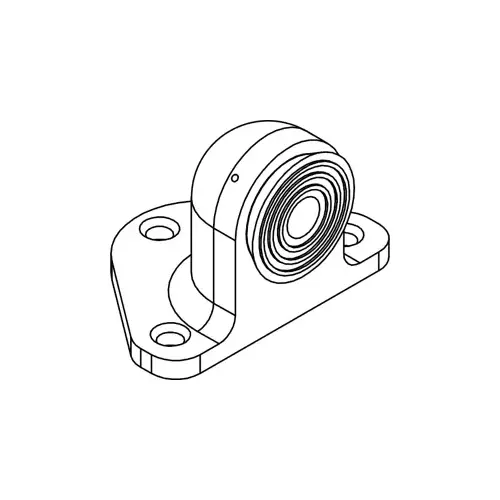 1-3/4" High Gooseneck Floor Stop with Combo Pack Satin Chrome Finish