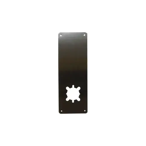 5" x 14" Remodeler Plate with Cross Bolt Holes Satin Stainless Steel Finish