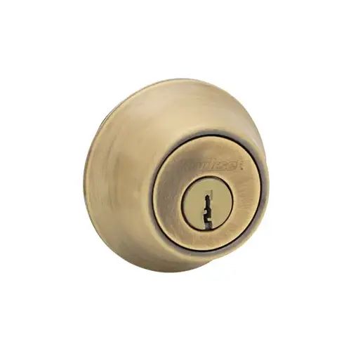 Double Cylinder Deadbolt, KW1 SmartKey, Radius Corner Adjustable Latch 2-3/8"-2-3/4" Backset, Grade 3, Antique Brass US5/609 Double Cylinder Deadbolt, KW1 SmartKey, Radius Corner Adjustable Latch 2-3/8"-2-3/4" Backset, Grade 3, Antique Brass US5/609