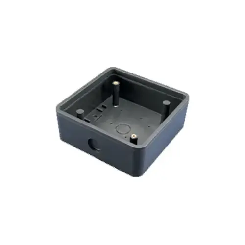 ADA 4-3/4 in. x 4-3/4 in. Plastic Black Lexan 2-Gang Mounting Box