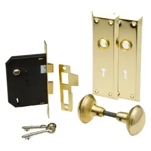 Kaba Ilco 215-04-51 Mortise Lockset Satin Brass (606)