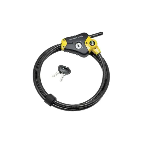 Python 6ft Adjusting Cable Lock Black - pack of 6 Python 6ft Adjusting Cable Lock Black - pack of 6