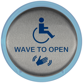 BEA 10MS21HR1-ISO Magic Switch Touchless 6" Round, Text and Logo, 0-4" Detection Range